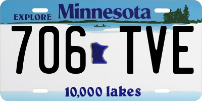 MN license plate 706TVE