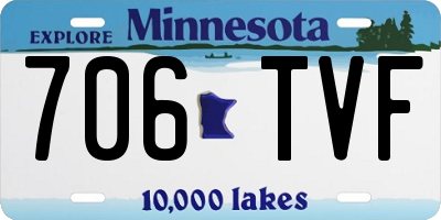 MN license plate 706TVF