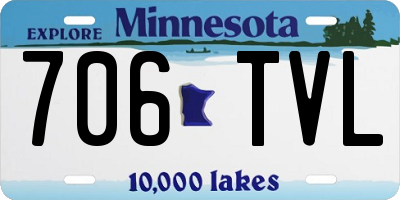 MN license plate 706TVL