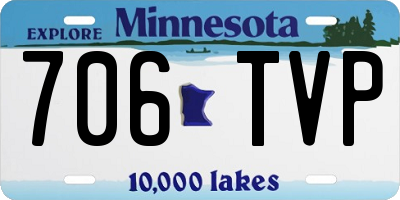 MN license plate 706TVP