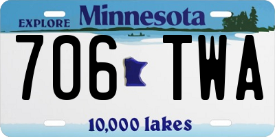 MN license plate 706TWA