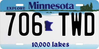 MN license plate 706TWD