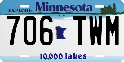 MN license plate 706TWM