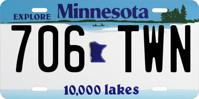 MN license plate 706TWN