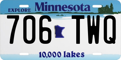 MN license plate 706TWQ