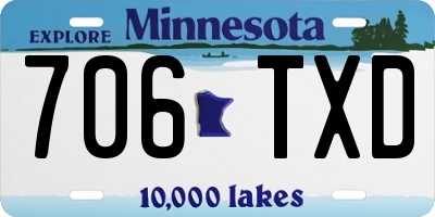 MN license plate 706TXD