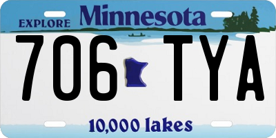 MN license plate 706TYA