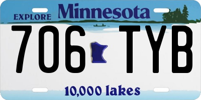 MN license plate 706TYB