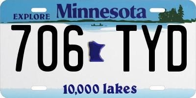 MN license plate 706TYD