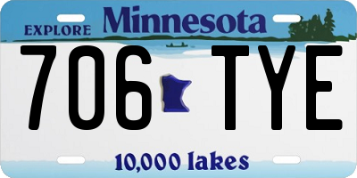 MN license plate 706TYE