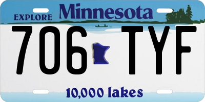 MN license plate 706TYF
