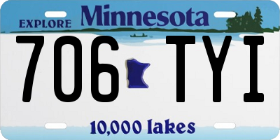 MN license plate 706TYI