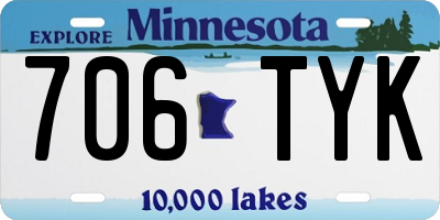 MN license plate 706TYK