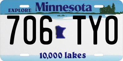 MN license plate 706TYO