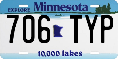 MN license plate 706TYP