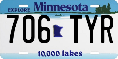 MN license plate 706TYR