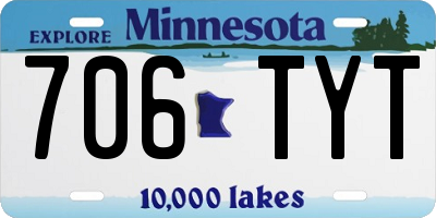 MN license plate 706TYT