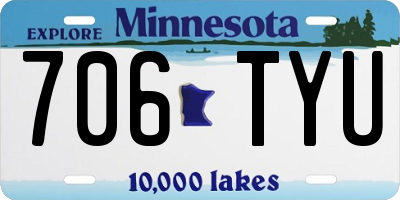 MN license plate 706TYU
