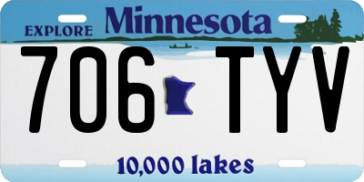 MN license plate 706TYV