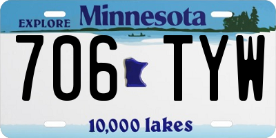 MN license plate 706TYW