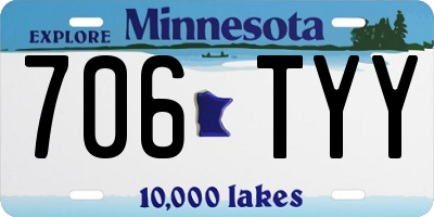 MN license plate 706TYY