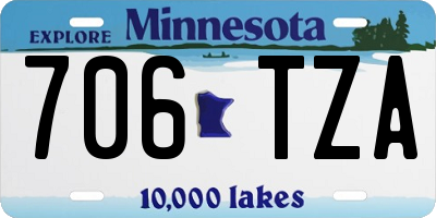 MN license plate 706TZA