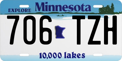 MN license plate 706TZH