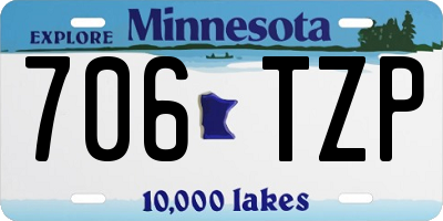 MN license plate 706TZP