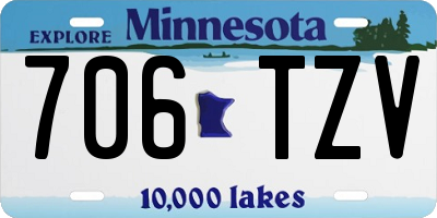 MN license plate 706TZV