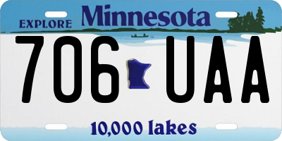MN license plate 706UAA