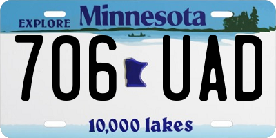 MN license plate 706UAD