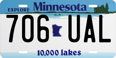 MN license plate 706UAL