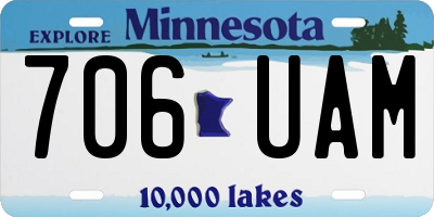 MN license plate 706UAM