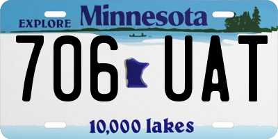 MN license plate 706UAT