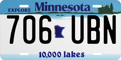 MN license plate 706UBN