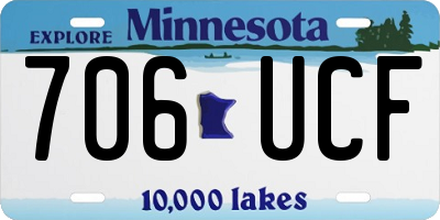 MN license plate 706UCF