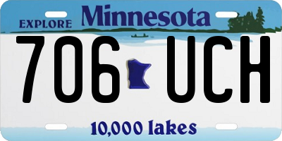 MN license plate 706UCH