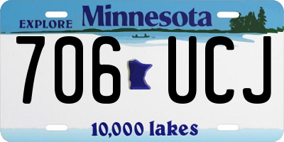 MN license plate 706UCJ