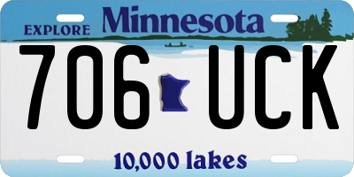 MN license plate 706UCK