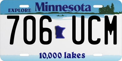 MN license plate 706UCM