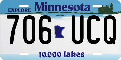 MN license plate 706UCQ