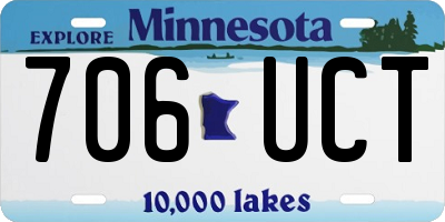 MN license plate 706UCT