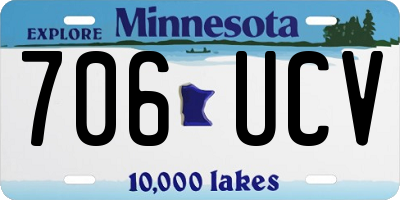 MN license plate 706UCV