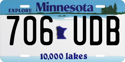 MN license plate 706UDB