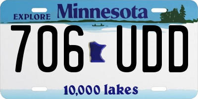 MN license plate 706UDD