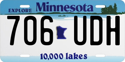 MN license plate 706UDH