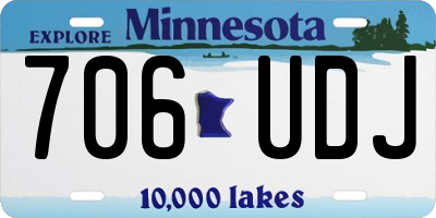 MN license plate 706UDJ