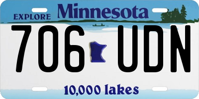 MN license plate 706UDN
