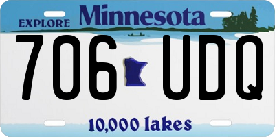 MN license plate 706UDQ