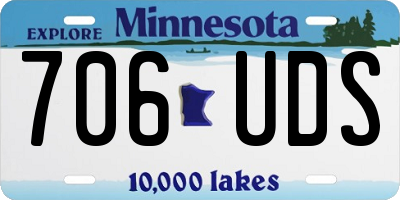 MN license plate 706UDS